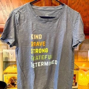 Z SUPPLY MEDIUM GRAPHIC TEE. BLUE GRAY. ALMOST NEW